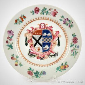 Porcelain, Chinese Export Armorial Dish, Arms of Johnstone Impaling Gordon, Chia Ch’ing Inventory Thumbnail